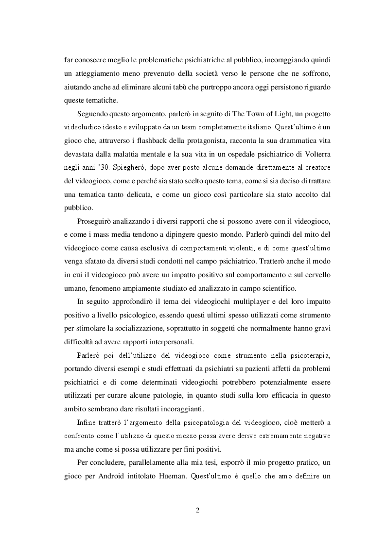 Anteprima della tesi: Videogiochi e psicologia: come le esperienze interattive contribuiscono alla conoscenza ed alla cura delle malattie mentali, Pagina 3