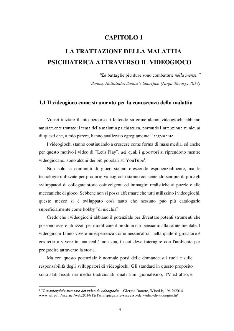 Anteprima della tesi: Videogiochi e psicologia: come le esperienze interattive contribuiscono alla conoscenza ed alla cura delle malattie mentali, Pagina 5