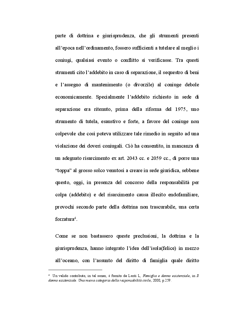 Anteprima della tesi: L'illecito endofamiliare, tra acquisizioni giurisprudenziali e criticità del sistema giuridico, Pagina 5