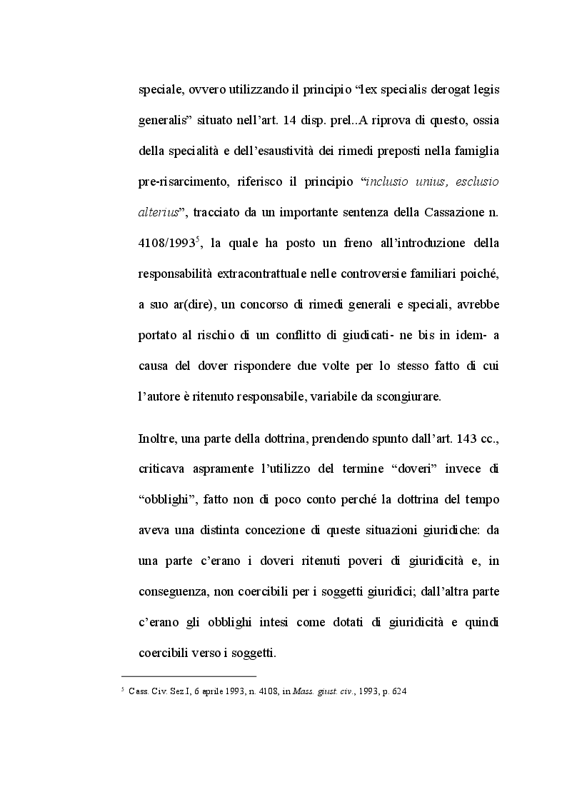 Anteprima della tesi: L'illecito endofamiliare, tra acquisizioni giurisprudenziali e criticità del sistema giuridico, Pagina 6