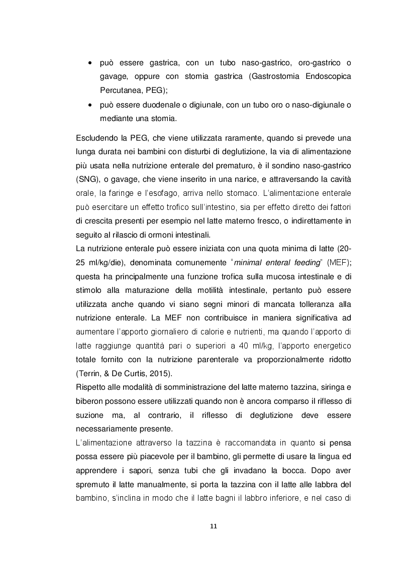Estratto dalla tesi: Evitare l'uso del biberon durante l'avviamento dell'allattamento nei neonati pretermine può migliorare i tassi di allattamento esclusivo?