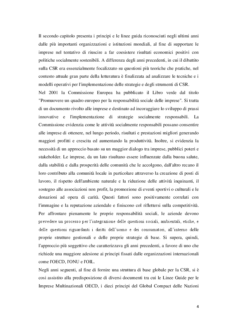 Anteprima della tesi: Corporate Social Responsibility e teoria economica, Pagina 5