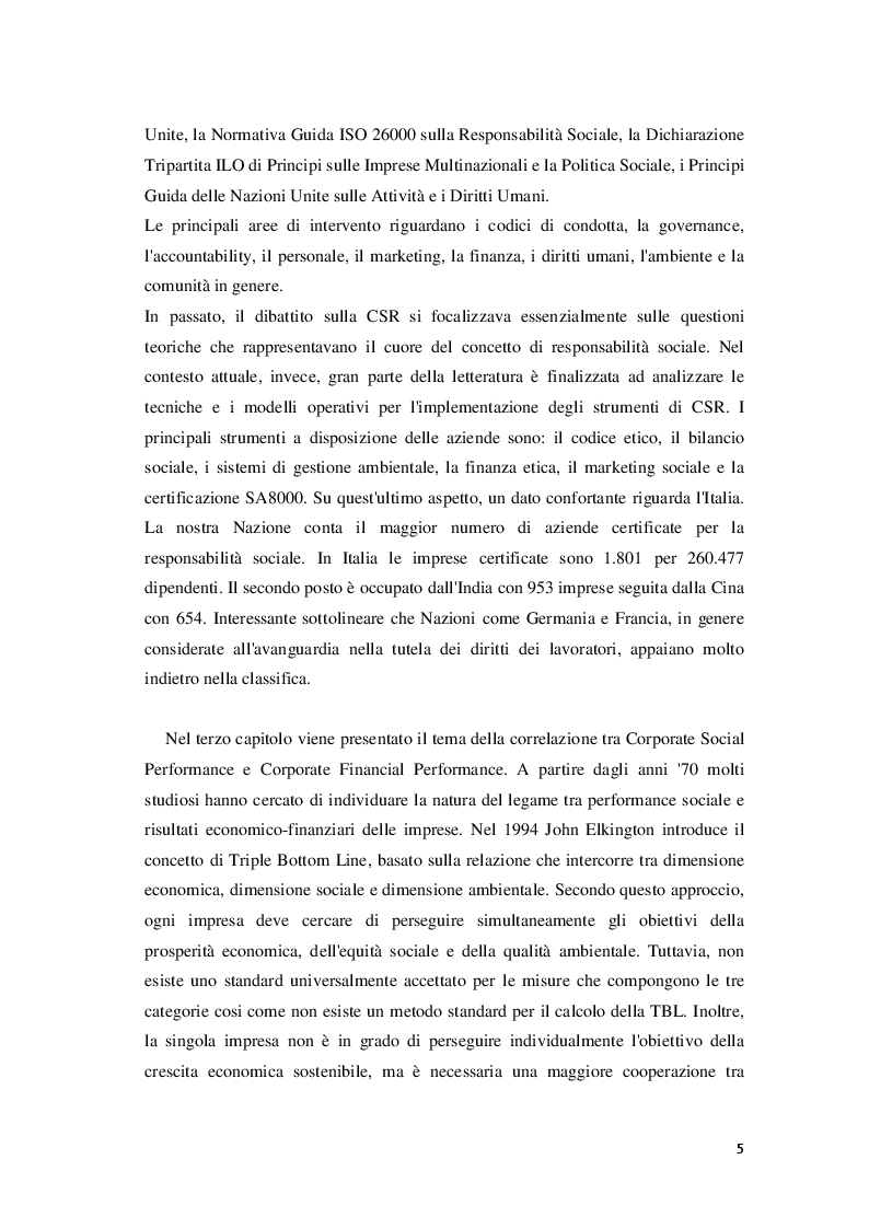 Anteprima della tesi: Corporate Social Responsibility e teoria economica, Pagina 6