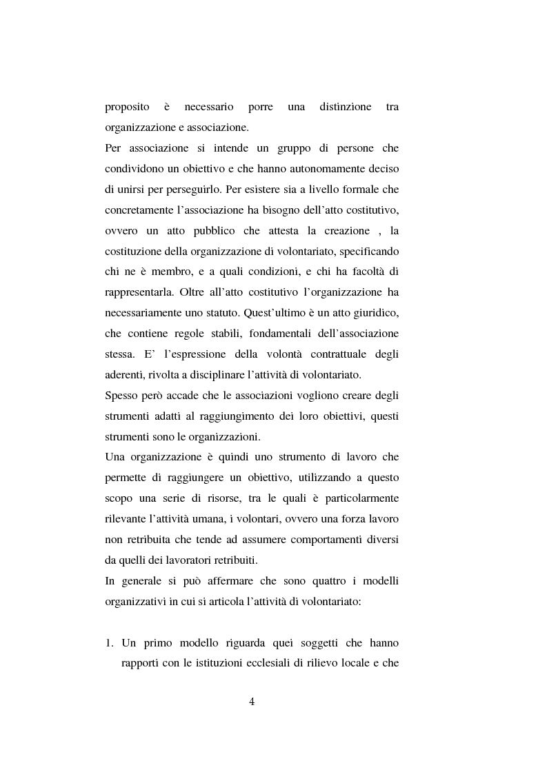 Anteprima della tesi: Il volontariato nel settore del disagio minorile: una ricerca nell'area veneziana, Pagina 11