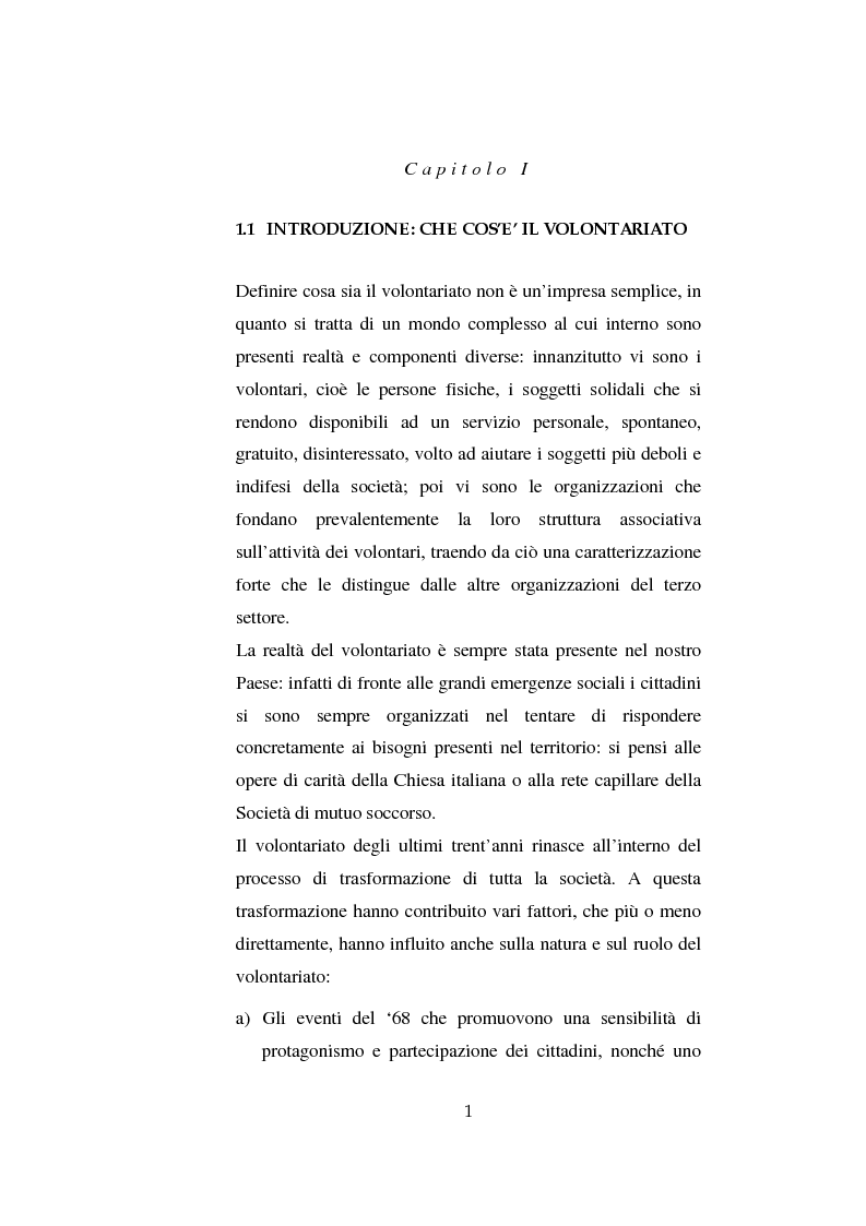 Anteprima della tesi: Il volontariato nel settore del disagio minorile: una ricerca nell'area veneziana, Pagina 8
