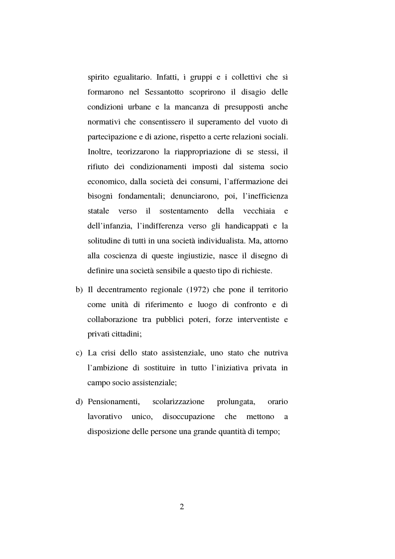 Anteprima della tesi: Il volontariato nel settore del disagio minorile: una ricerca nell'area veneziana, Pagina 9