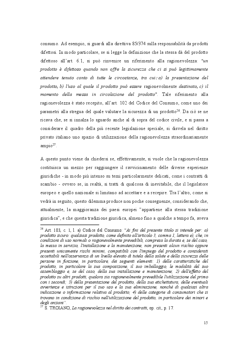 Estratto dalla tesi: Lo standard di ragionevolezza