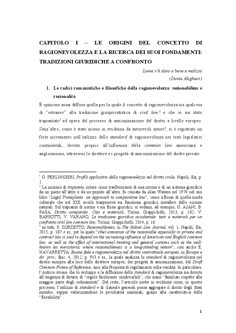 Anteprima della tesi: Lo standard di ragionevolezza, Pagina 5