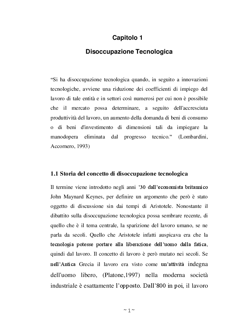 Anteprima della tesi: Disoccupazione Digitale: Cause, conseguenze e soluzioni, Pagina 4