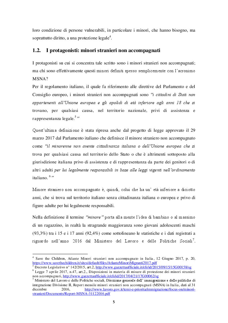 Anteprima della tesi: In viaggio tra realtà e rete internet. Verso un'educazione responsabile dell'utilizzo di Internet ai “minori stranieri non accompagnati”, Pagina 6