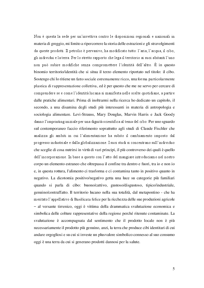 Anteprima della tesi: Cibo, identità e territorio: narrazioni contemporanee sul patrimonio alimentare lucano, Pagina 4