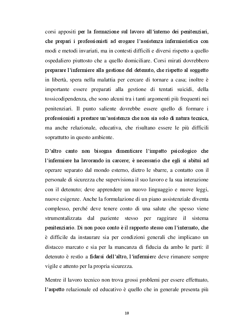 Estratto dalla tesi: Uno sguardo oltre le sbarre: l'infermiere e la gestione della tossicodipendenza