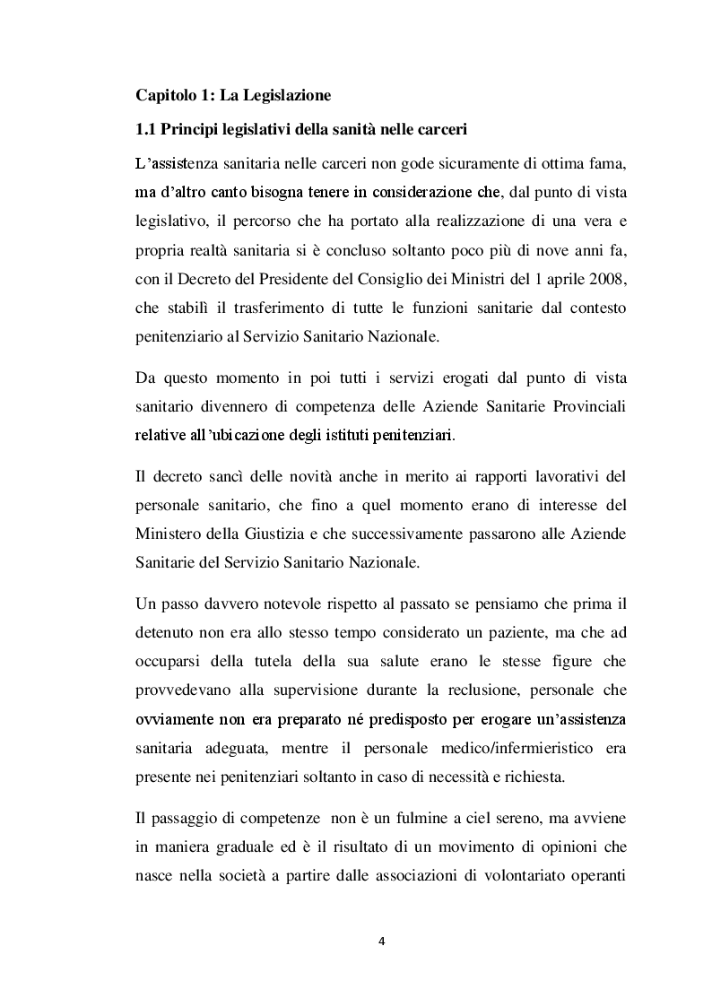 Anteprima della tesi: Uno sguardo oltre le sbarre: l'infermiere e la gestione della tossicodipendenza , Pagina 5