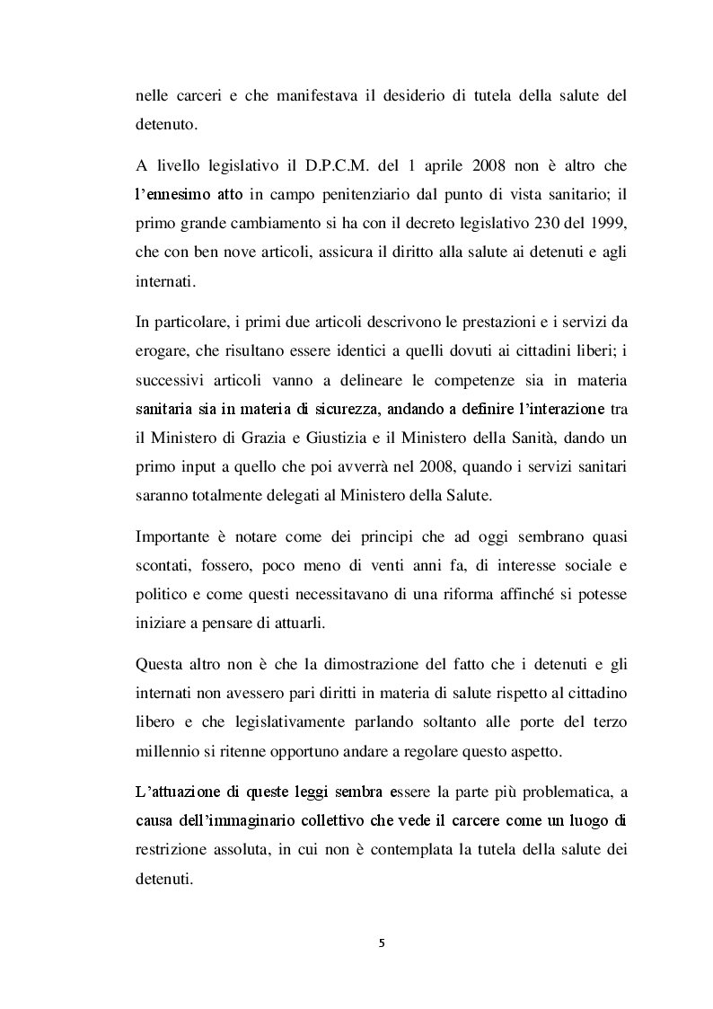 Anteprima della tesi: Uno sguardo oltre le sbarre: l'infermiere e la gestione della tossicodipendenza , Pagina 6
