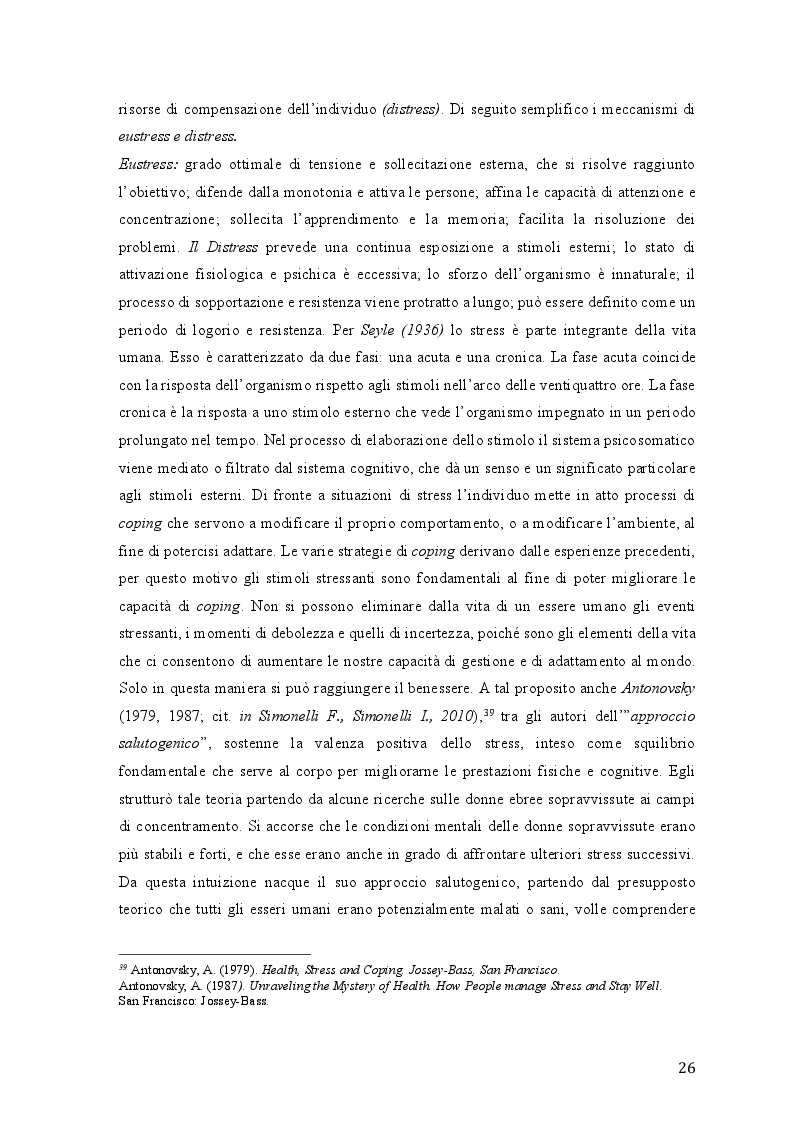 Anteprima della tesi: Lo stress lavoro correlato e rischi psicosociali emergenti, Pagina 4