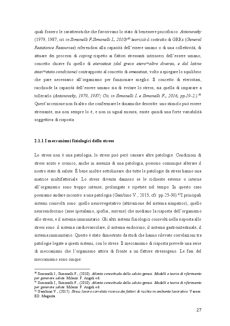 Anteprima della tesi: Lo stress lavoro correlato e rischi psicosociali emergenti, Pagina 5