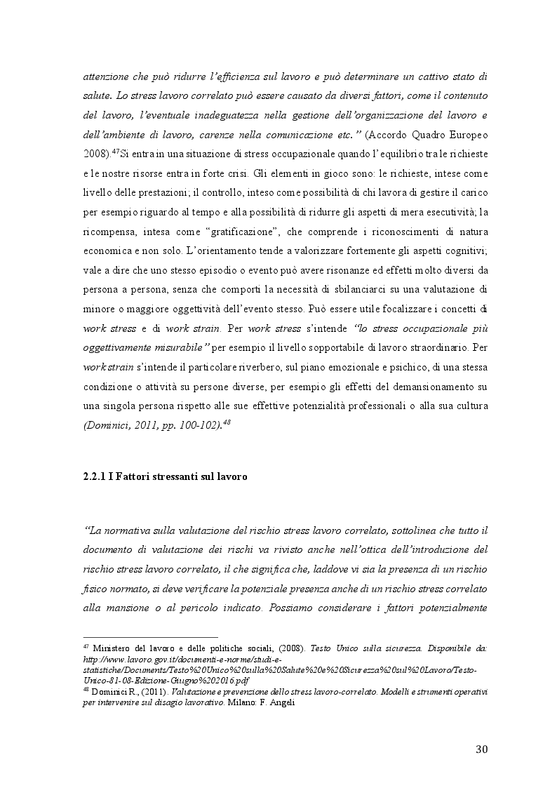 Anteprima della tesi: Lo stress lavoro correlato e rischi psicosociali emergenti, Pagina 8
