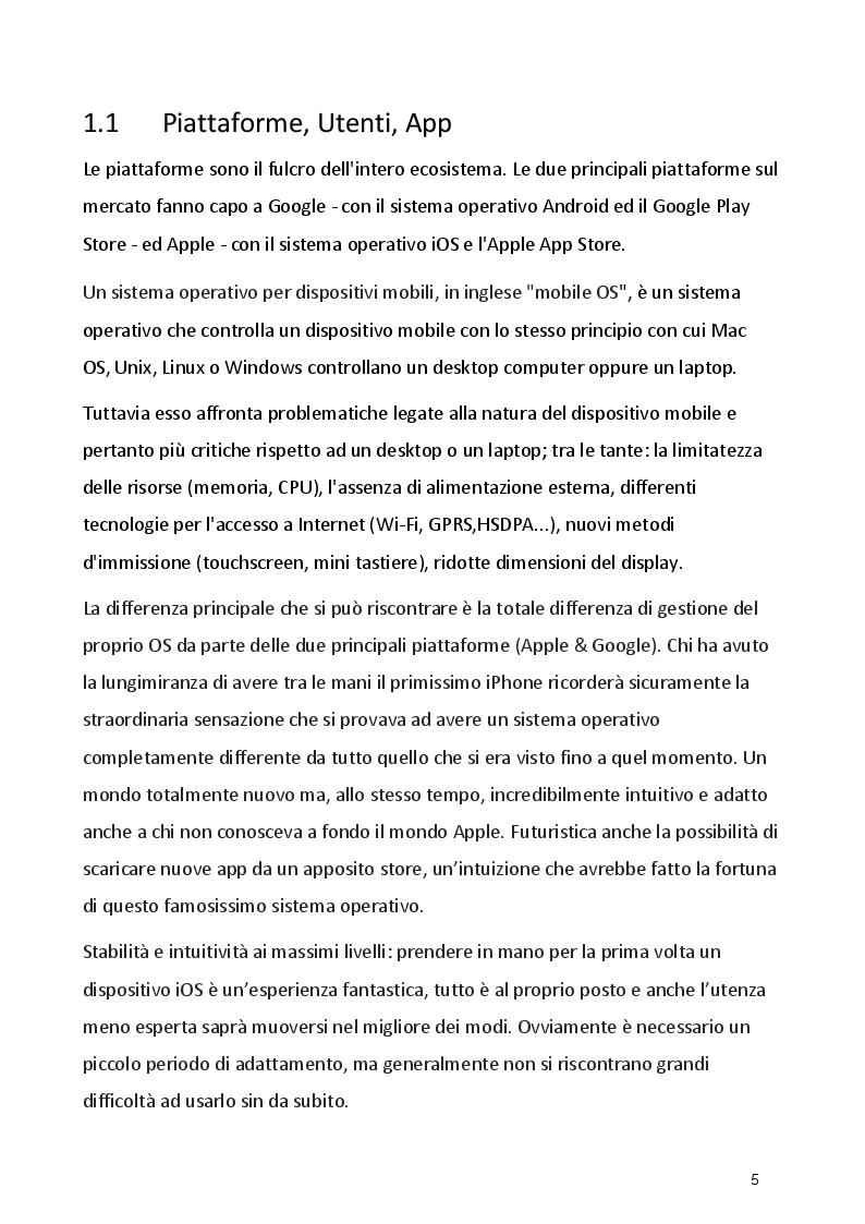 Anteprima della tesi: Strategie dei concorrenti ed evoluzioni del mercato Smartphone, Pagina 3