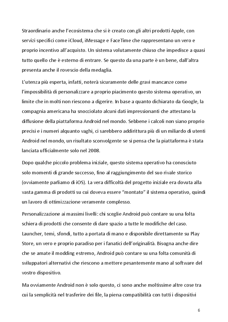 Anteprima della tesi: Strategie dei concorrenti ed evoluzioni del mercato Smartphone, Pagina 4
