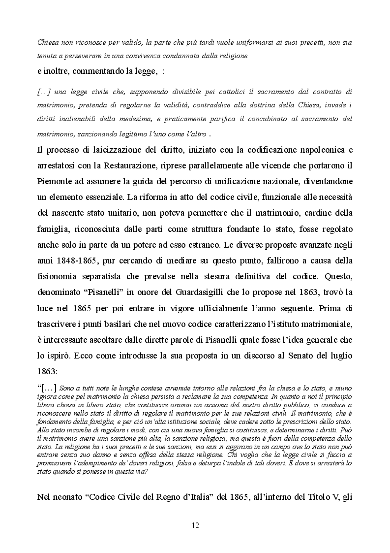 Estratto dalla tesi: Profilo storico del matrimonio concordatario: dai Patti Lateranensi agli Accordi di Villa Madama