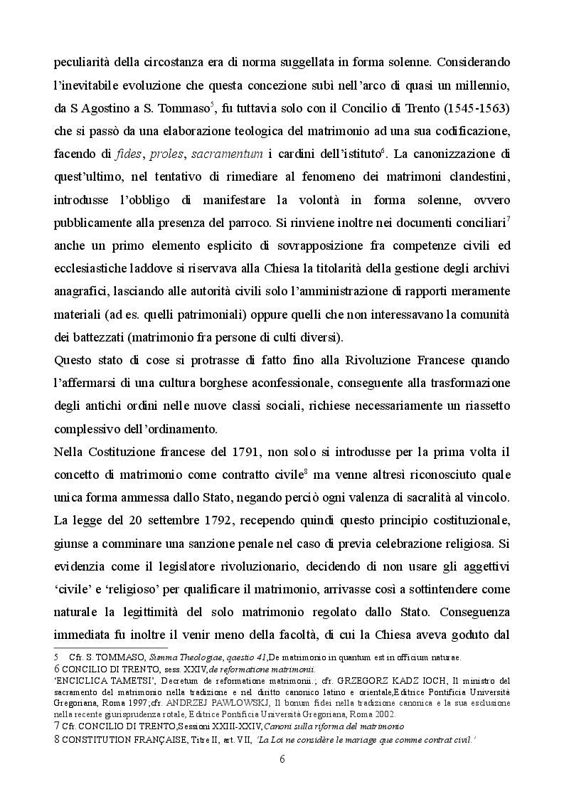 Anteprima della tesi: Profilo storico del matrimonio concordatario: dai Patti Lateranensi agli Accordi di Villa Madama, Pagina 6
