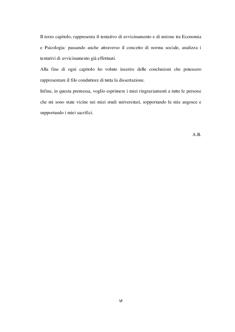 Anteprima della tesi: Economia, Etica e Psicologia: Comportamento Economico E Motivazionale Delle Scelte Del Consumatore, Pagina 3