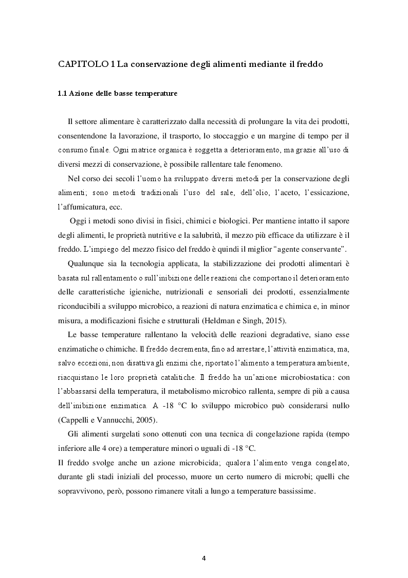 Anteprima della tesi: Prodotti Gastronomici Surgelati, Pagina 3