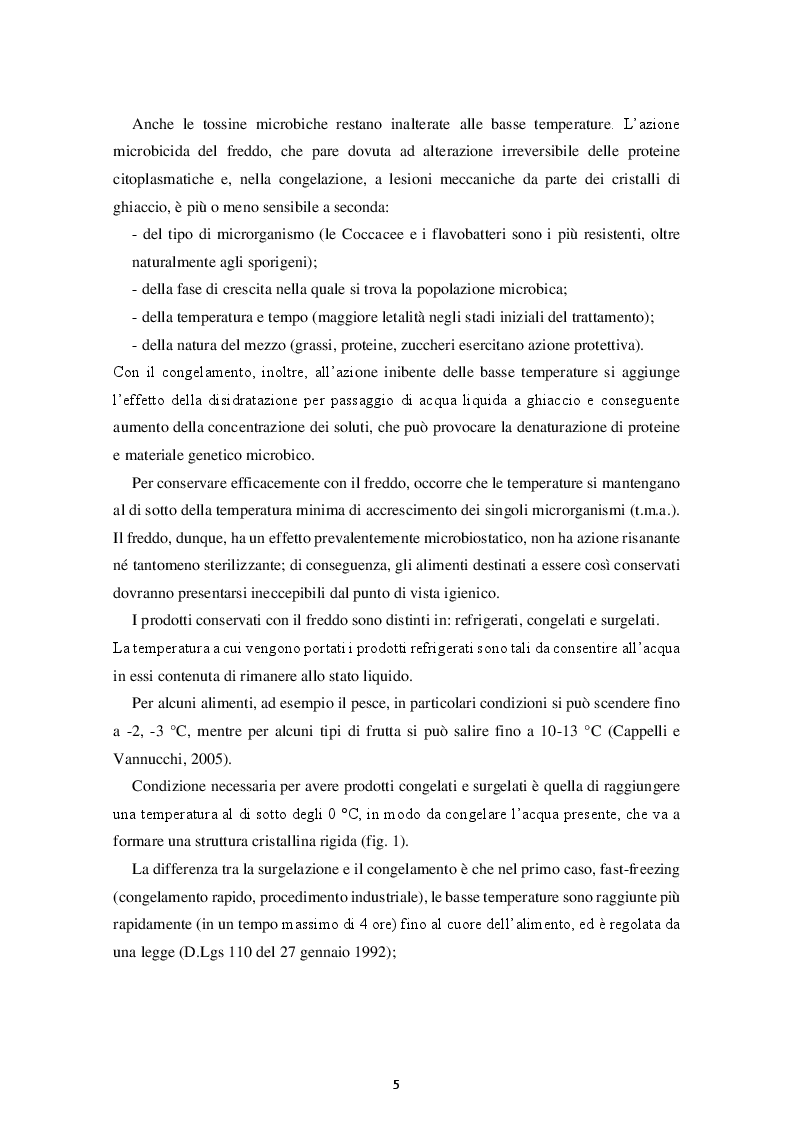 Anteprima della tesi: Prodotti Gastronomici Surgelati, Pagina 4