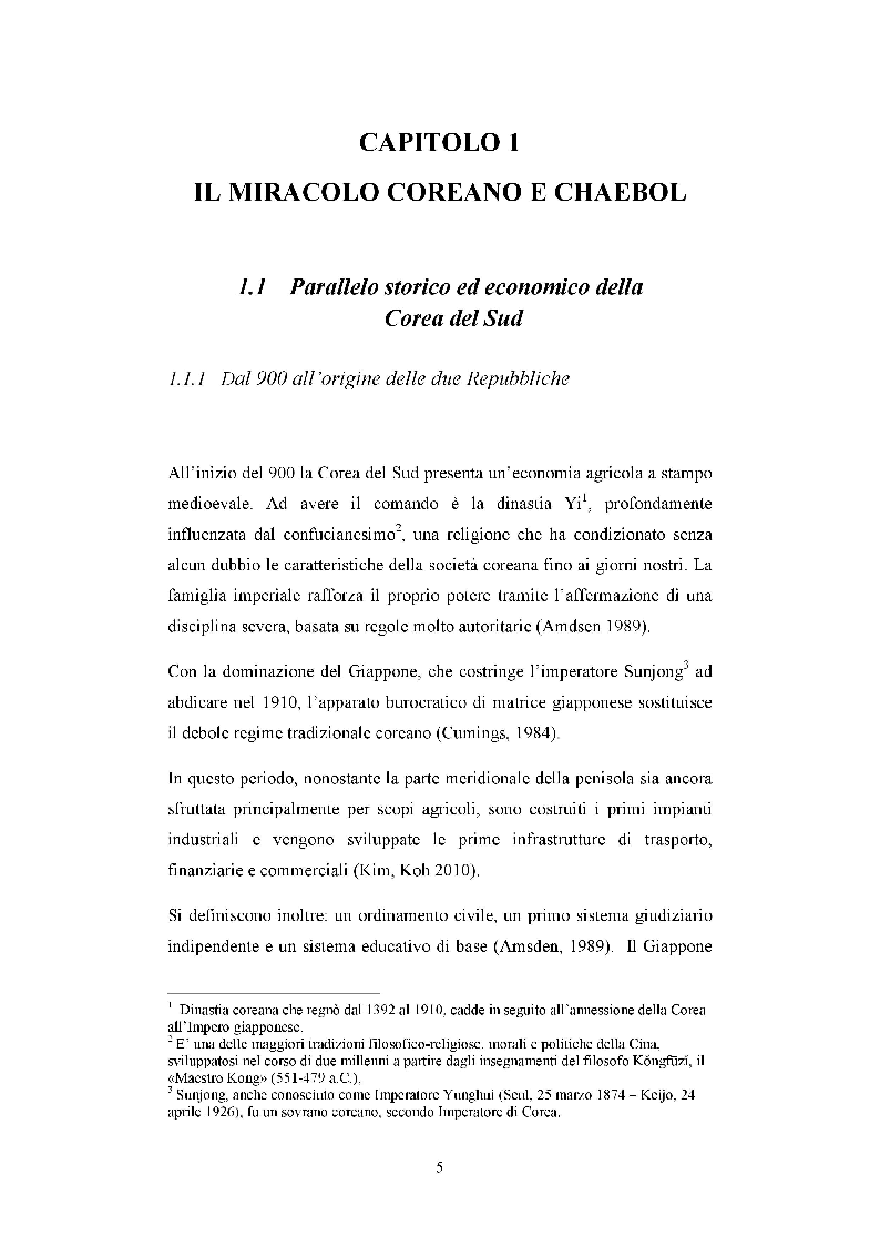 Anteprima della tesi: Storie di un altro sviluppo: Corea del Sud, Pagina 3