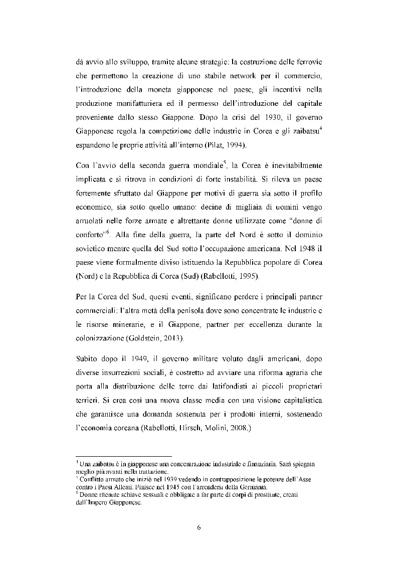 Anteprima della tesi: Storie di un altro sviluppo: Corea del Sud, Pagina 4