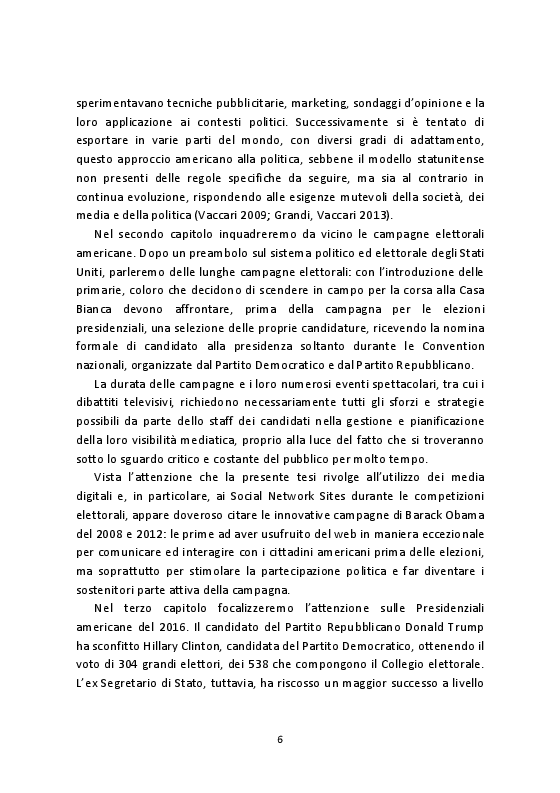 Anteprima della tesi: La campagna per le Presidenziali USA 2016: analisi dei profili Facebook e Twitter di Clinton e Trump, Pagina 4