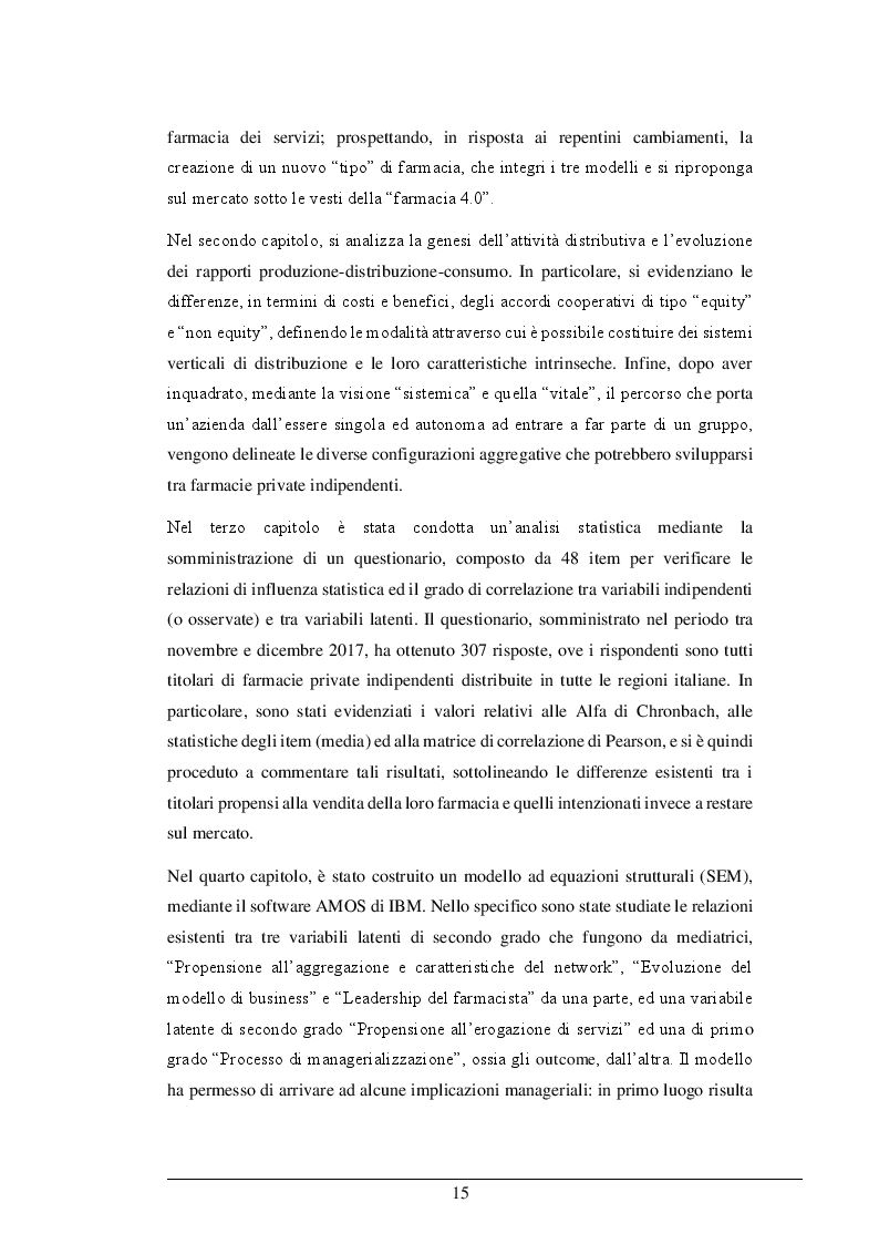 Anteprima della tesi: La Legge 124/2017: le risposte strategico organizzative dei titolari di farmacia ed il nuovo business model. Il caso Alphega Pharmacy, Pagina 5