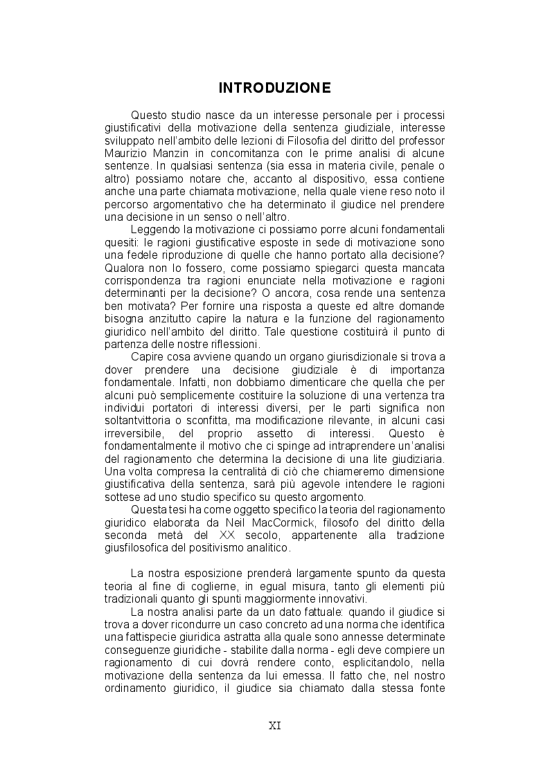 Anteprima della tesi: La teoria del ragionamento giuridico di Neil MacCormick, un approccio post-positivista all'argomentazione, Pagina 3