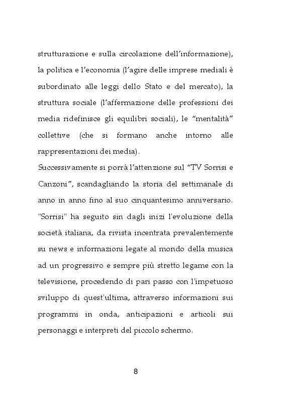 Anteprima della tesi: I giornali della TV. Dal Radiocorriere a Tv Sorrisi e Canzoni, Pagina 3