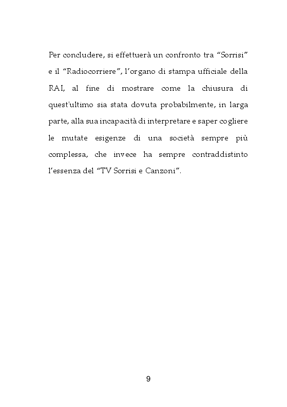 Anteprima della tesi: I giornali della TV. Dal Radiocorriere a Tv Sorrisi e Canzoni, Pagina 4