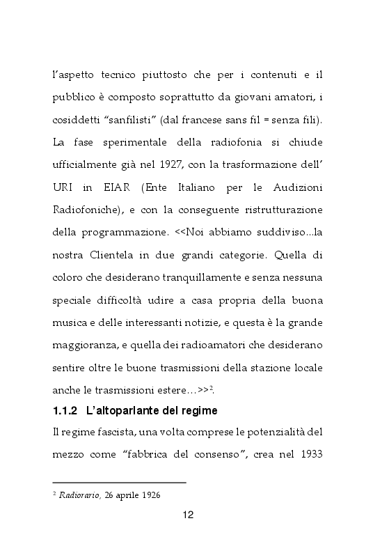 Anteprima della tesi: I giornali della TV. Dal Radiocorriere a Tv Sorrisi e Canzoni, Pagina 6