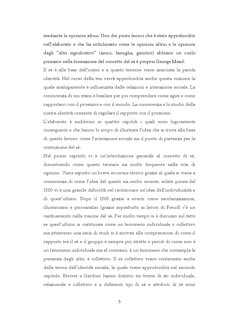 Anteprima della tesi: Interazione sociale e costruzione del sé, Pagina 3