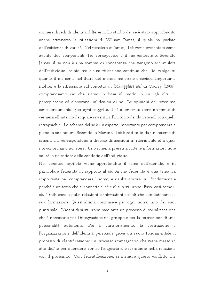 Anteprima della tesi: Interazione sociale e costruzione del sé, Pagina 4