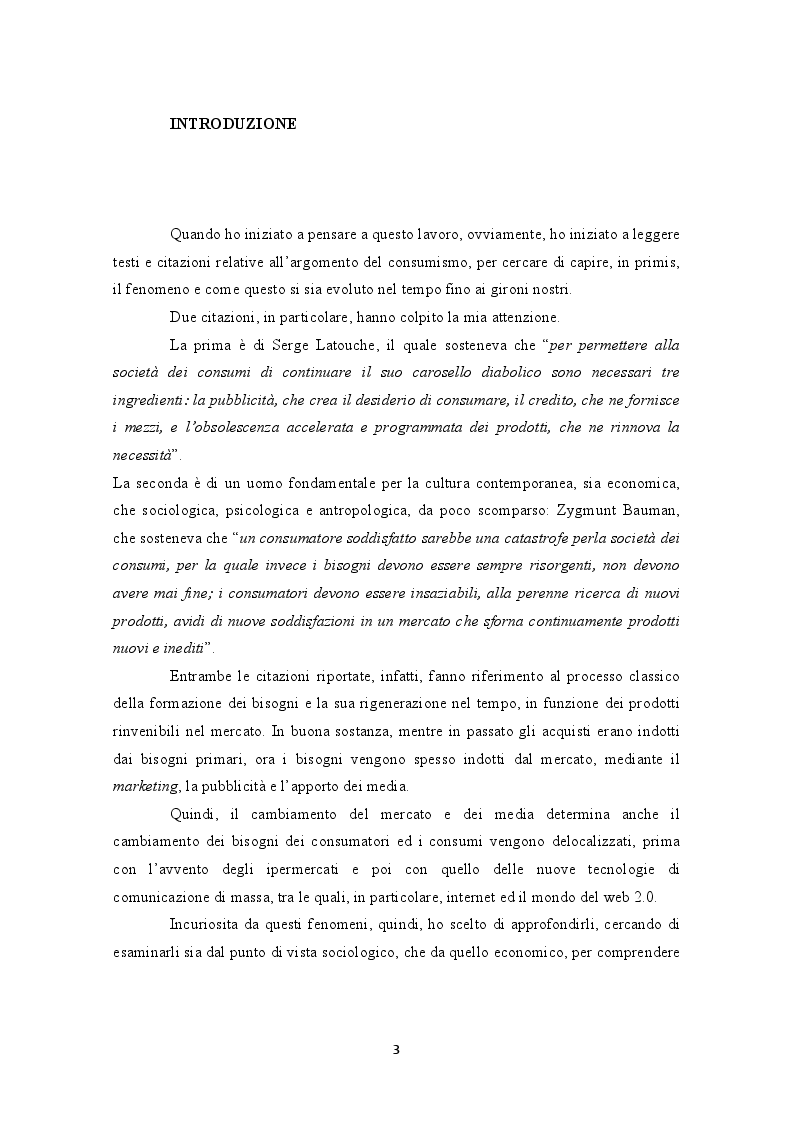 Anteprima della tesi: Internet e la decontestualizzazione dei consumi, Pagina 3