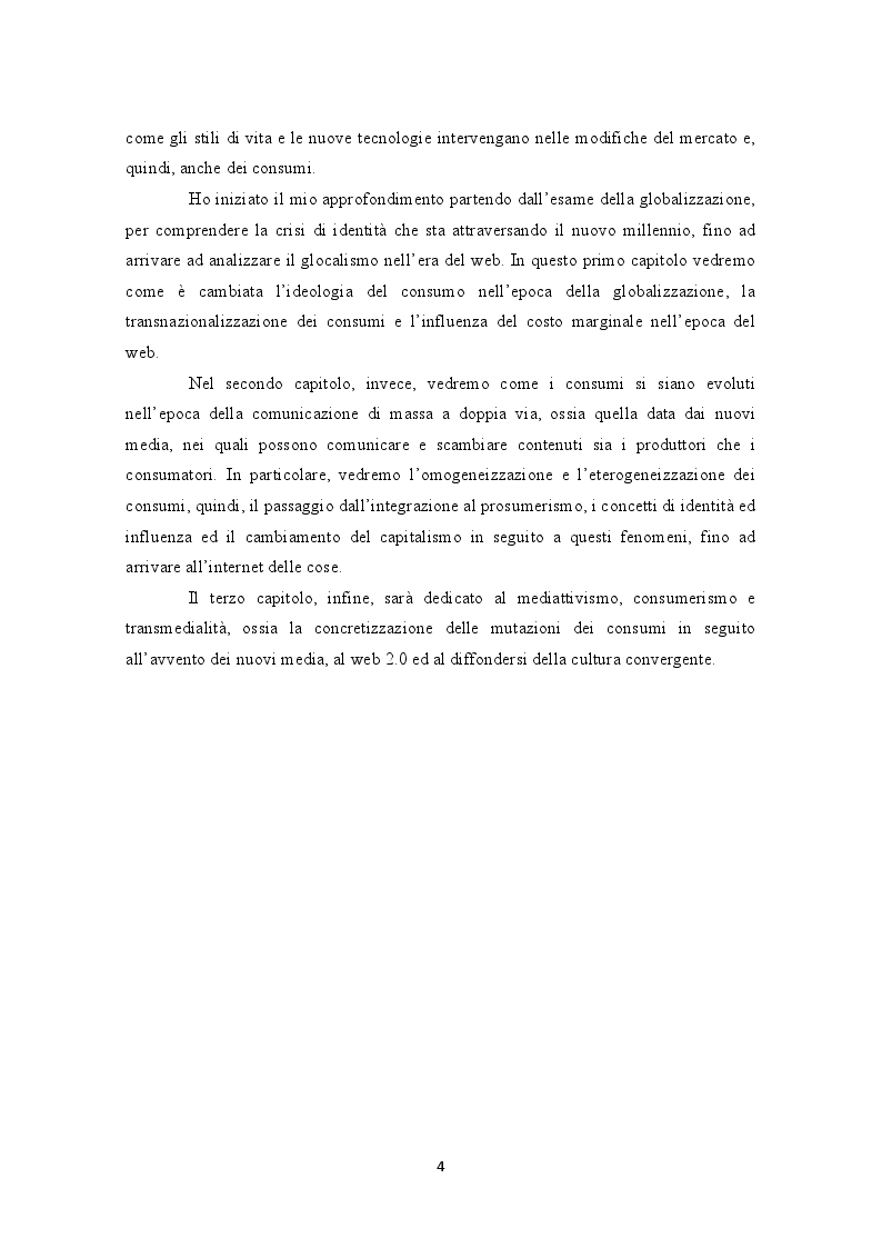 Anteprima della tesi: Internet e la decontestualizzazione dei consumi, Pagina 4