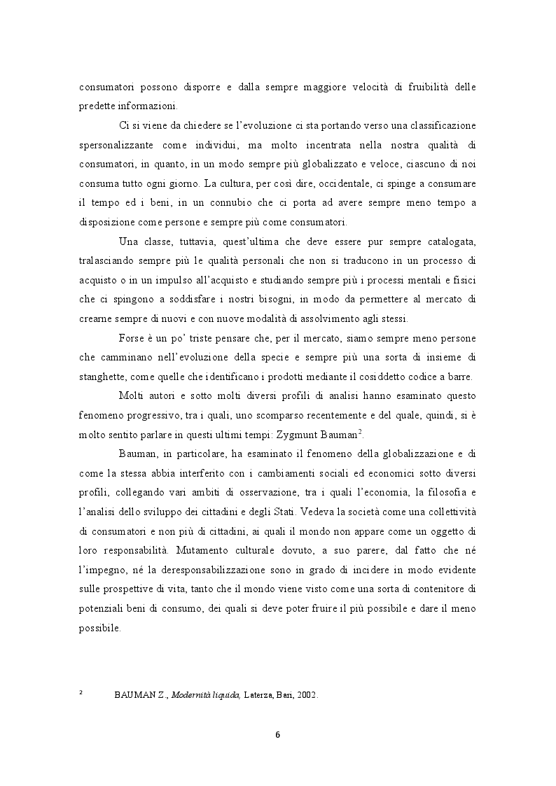 Anteprima della tesi: Internet e la decontestualizzazione dei consumi, Pagina 6