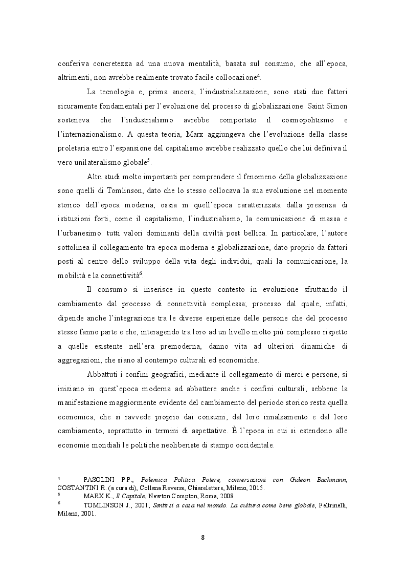 Anteprima della tesi: Internet e la decontestualizzazione dei consumi, Pagina 8