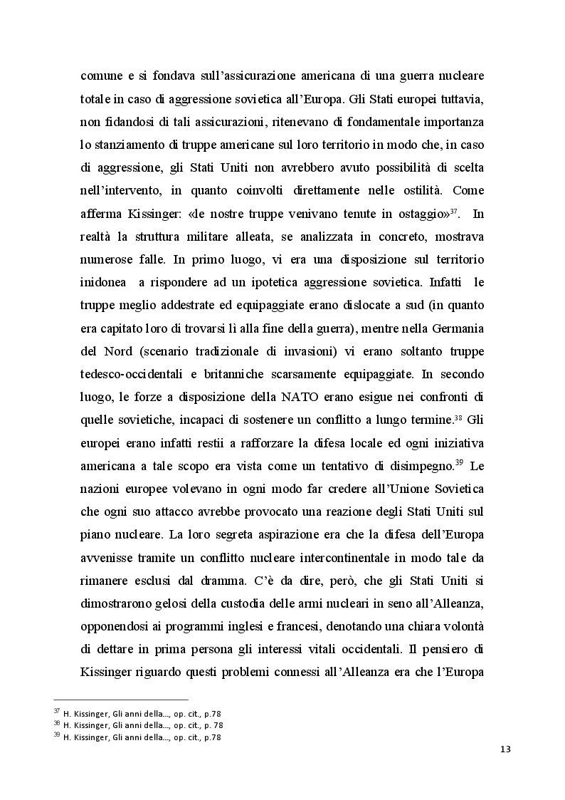 Estratto dalla tesi: Gli Stati Uniti e l'Europa negli anni della presidenza Nixon