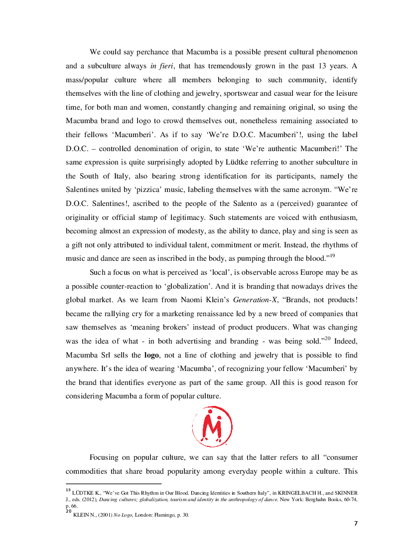 Estratto dalla tesi: Macumba Dance Fitness is a family of folklores. The role of a Macumba Dance Fitness certified instructor as translator/interpreter
