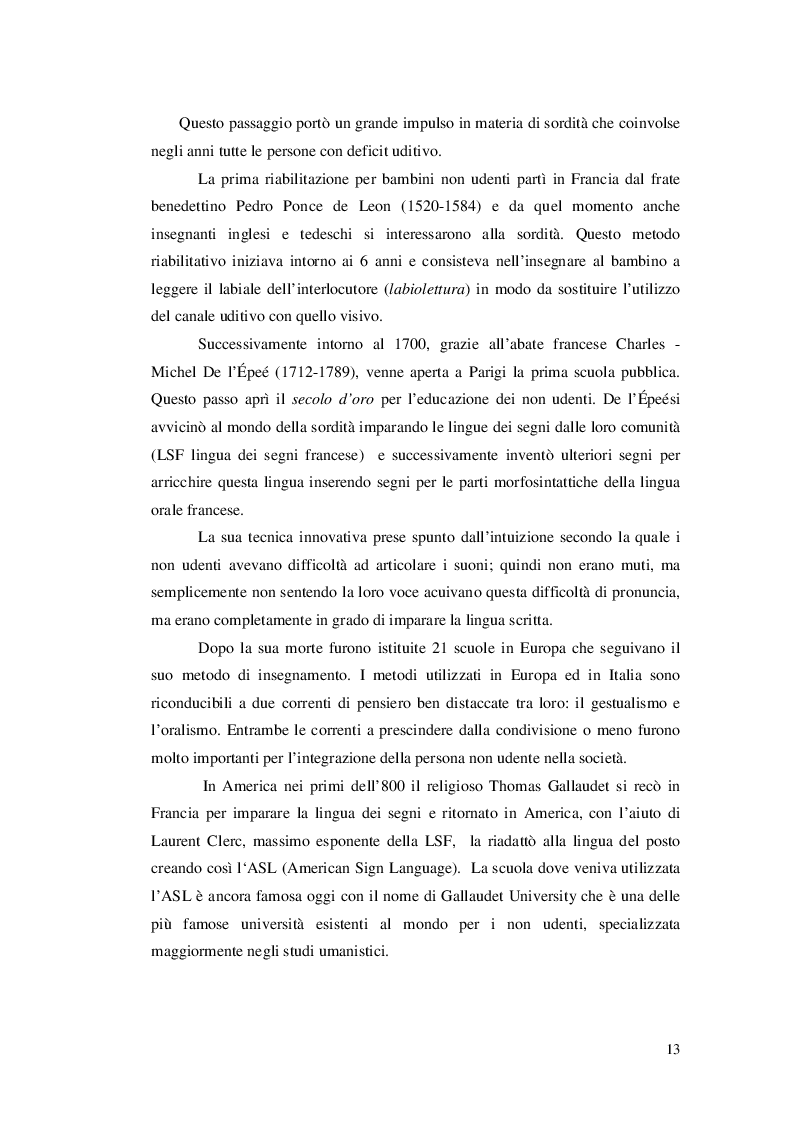 Anteprima della tesi: Approcci educativi per il bambini con disturbi dell'udito, Pagina 10