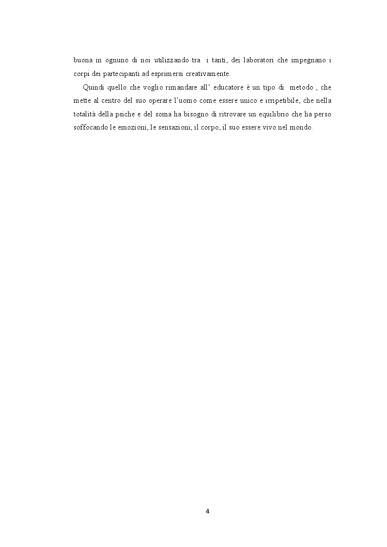 Anteprima della tesi: La bioenergetica e il teatro. L'importanza del corpo nella relazione d'aiuto, Pagina 3