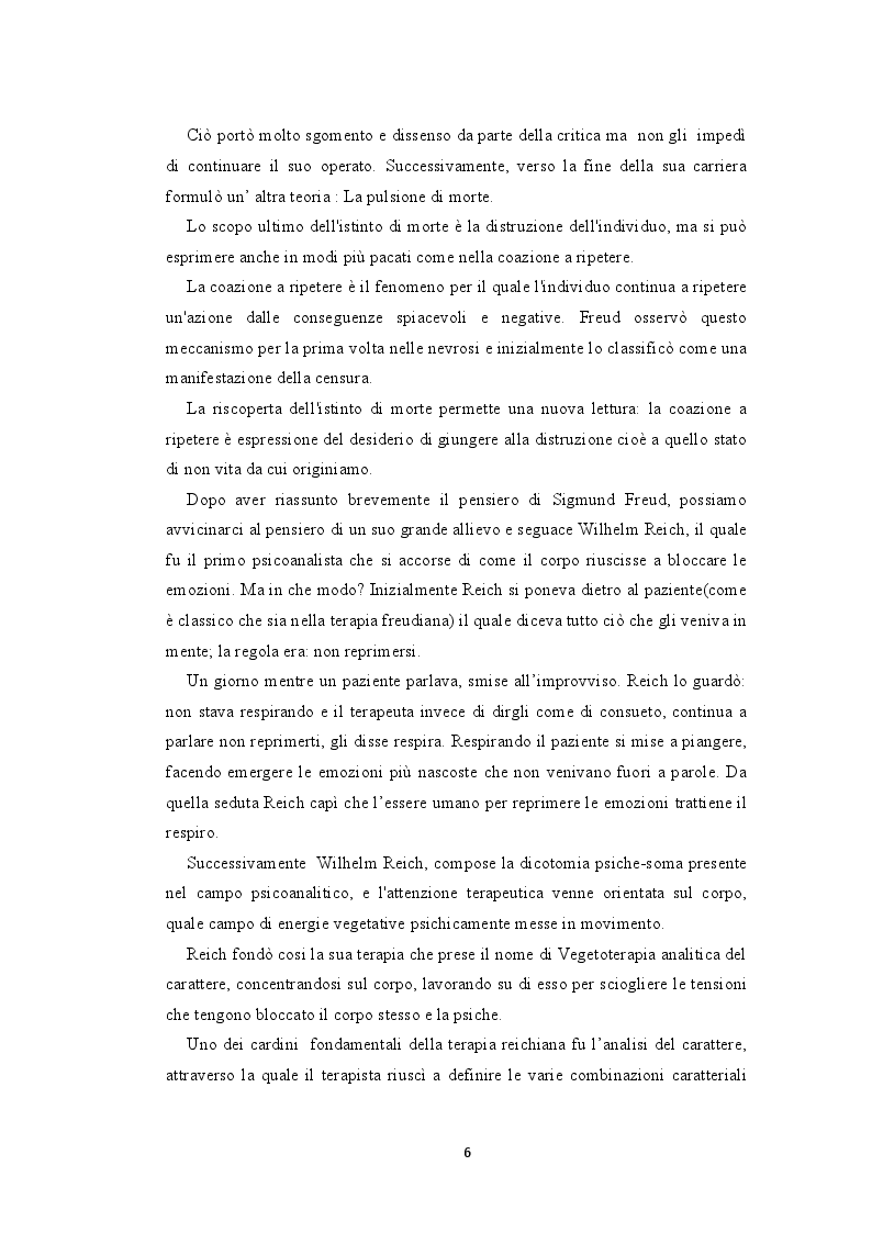 Anteprima della tesi: La bioenergetica e il teatro. L'importanza del corpo nella relazione d'aiuto, Pagina 5