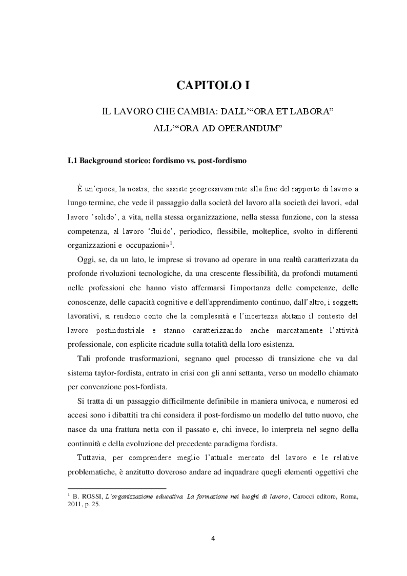 Anteprima della tesi: Il volto del lavoro nella società contemporanea: dal lavoro che nobilita l'uomo al lavoro che mobilita l'uomo, Pagina 5