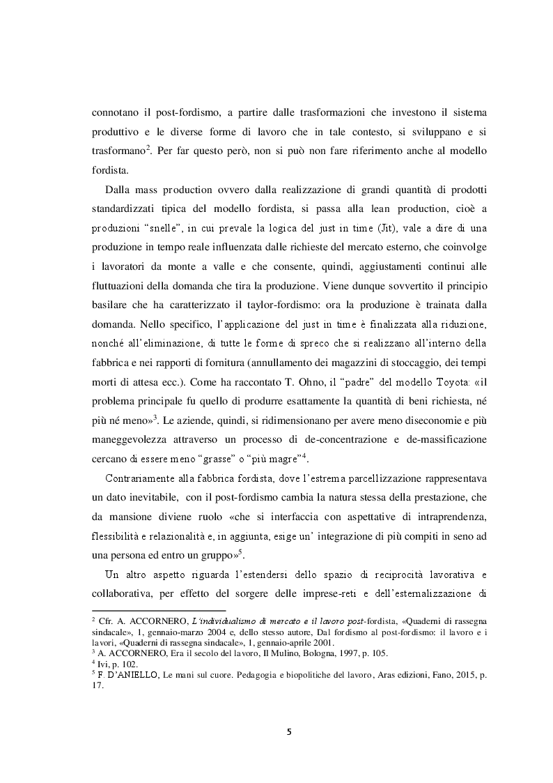 Anteprima della tesi: Il volto del lavoro nella società contemporanea: dal lavoro che nobilita l'uomo al lavoro che mobilita l'uomo, Pagina 6