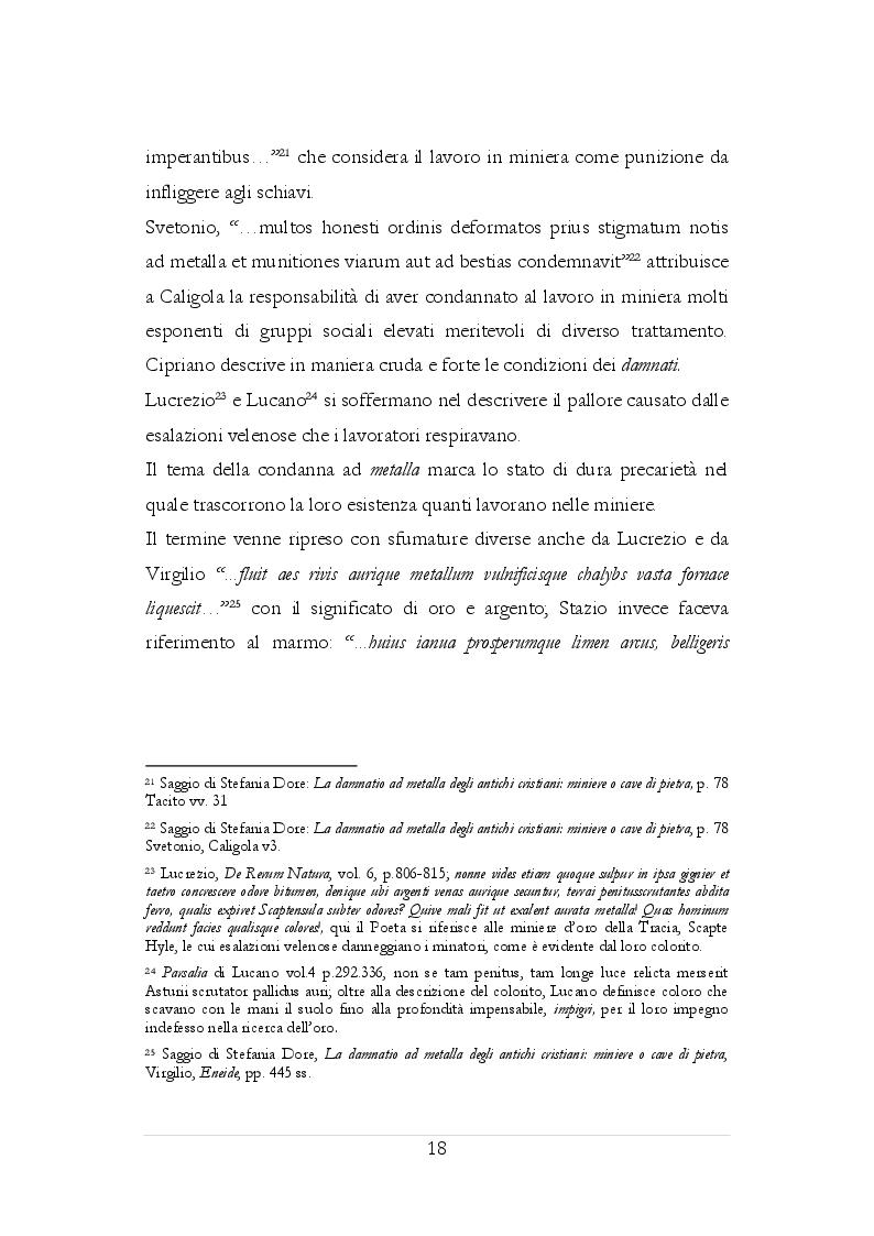 Estratto dalla tesi: Damnatio ad metalla